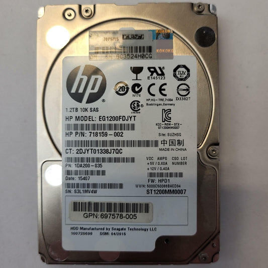 HP EG1200FDJYT 1.2TB 2.5" SAS Internal HDD | Grade A