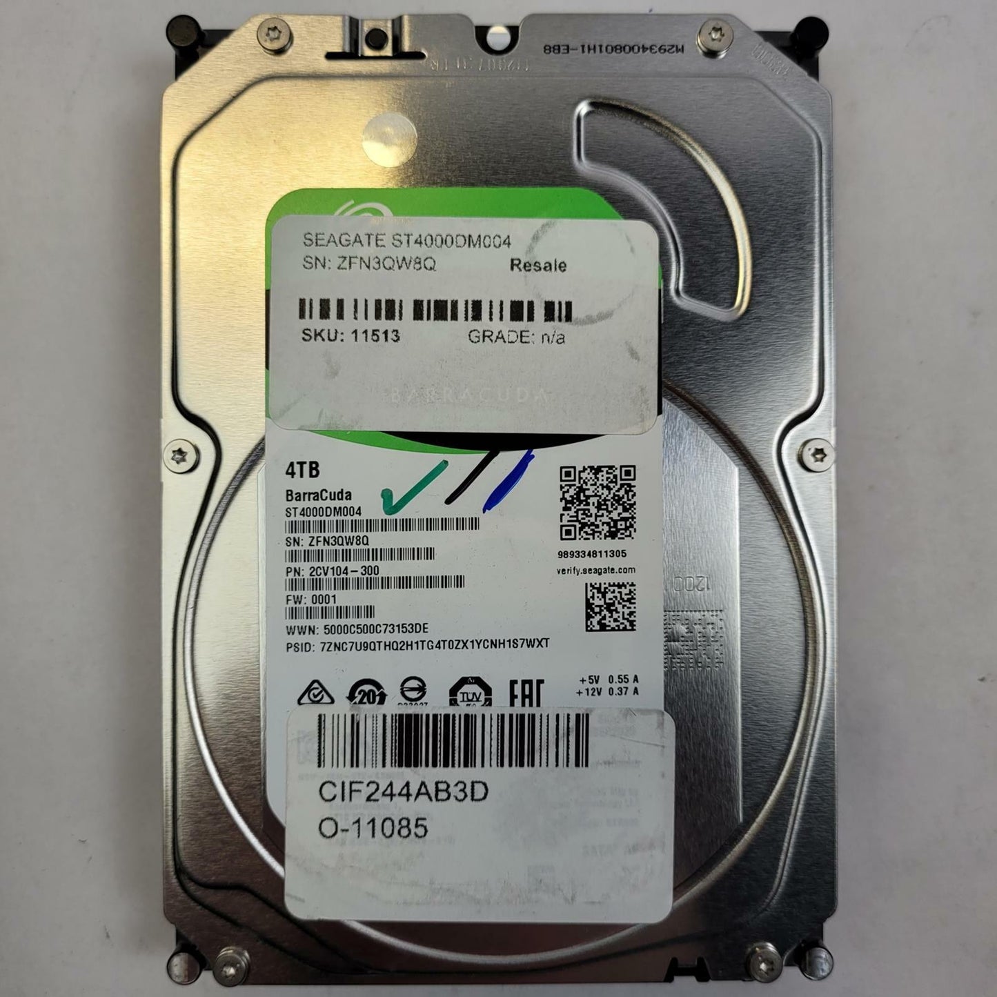 SEAGATE ST4000DM004 4TB 3.5" SATA Internal HDD | Grade A