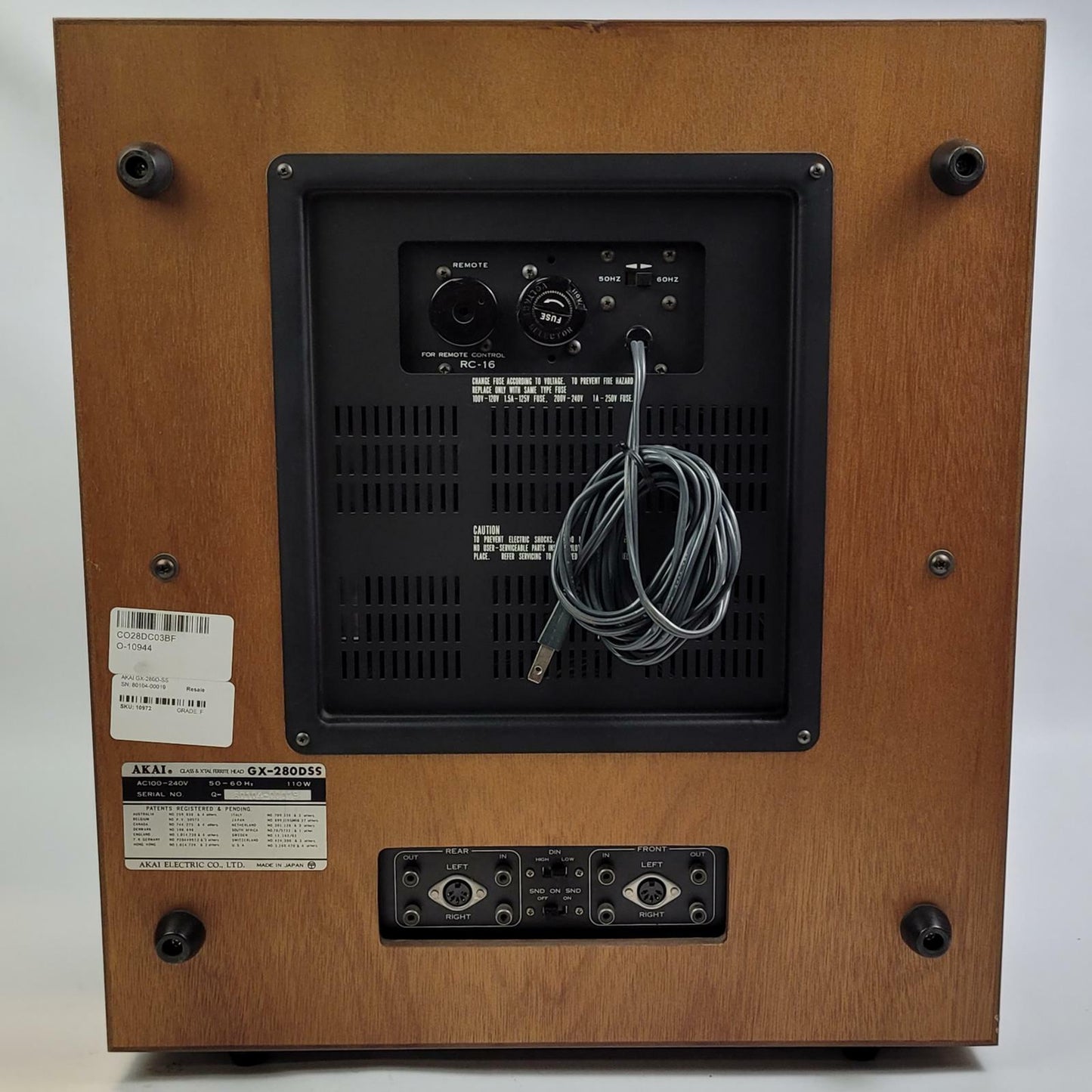 AKAI GX-280D-SS 4-Channel Reel to Reel Tape Recorder/Player | Grade F