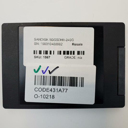 SanDisk SDSSDHII-240G 240GB 2.5" SATA Internal SSD | Grade A
