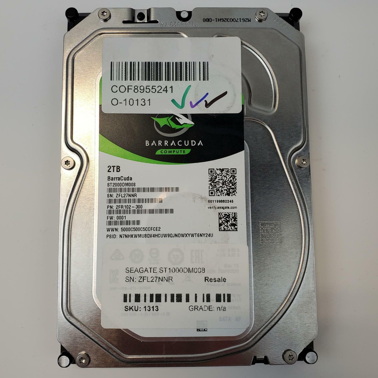 Seagate ST1000DM008 2TB 3.5" SATA Internal HDD | Grade A