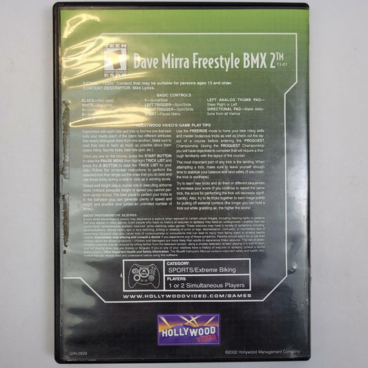Xbox Game: Dave Mirra 2 Freestyle BMX | Grade B