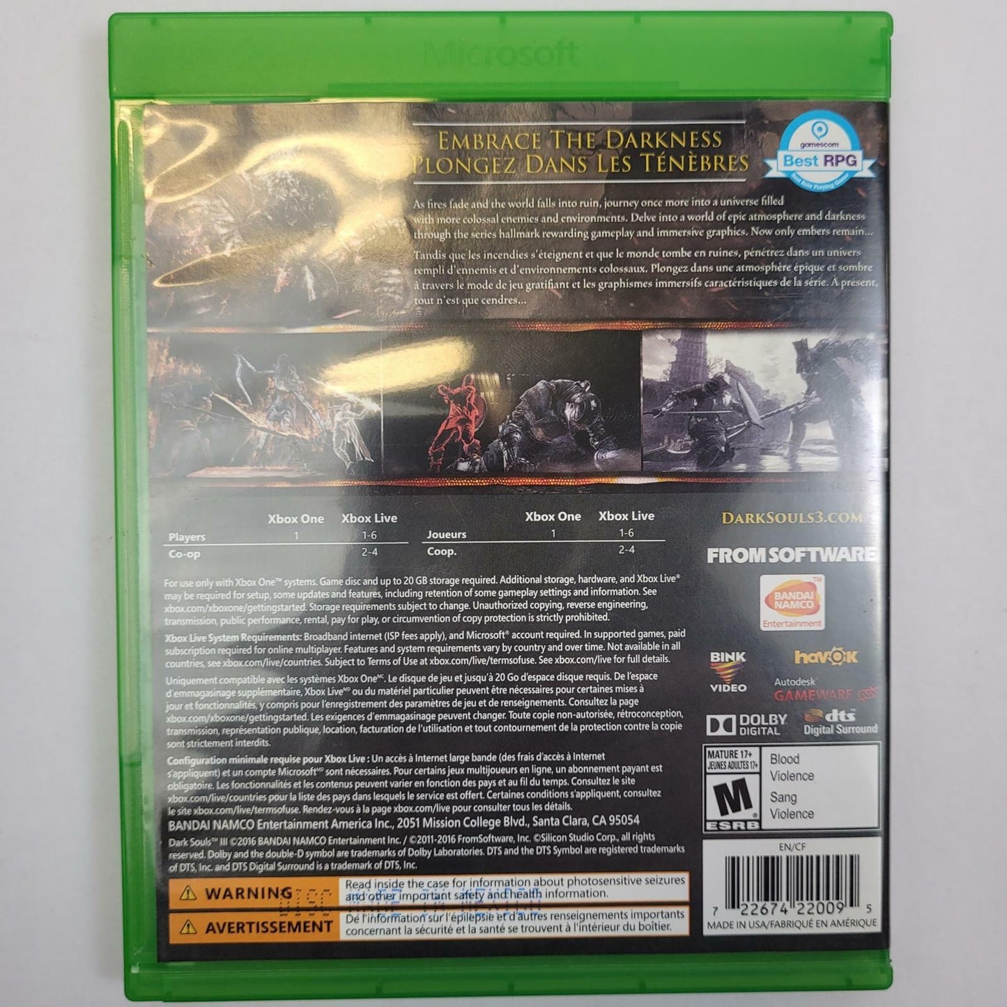 Xbox One Game: Dark Souls III | Grade B