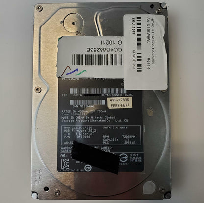 HITACHI HUA722010CLA330 1TB 3.5" SATA Internal HDD | Grade A