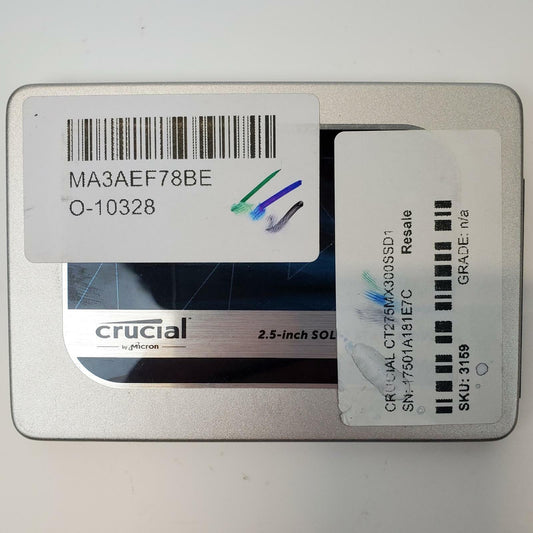 Crucial CT275MX300SSD1 275GB 2.5" SATA Internal SSD | Grade A