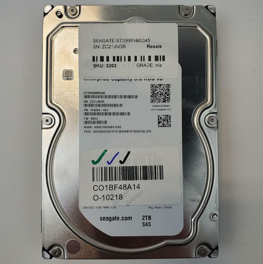 Seagate ST2000NM0045 2TB 3.5" SAS Internal HDD | Grade A