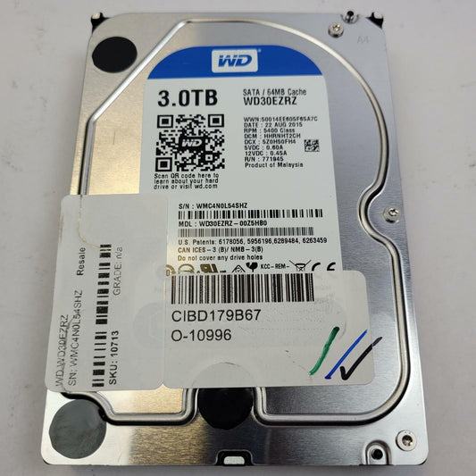 Western Digital WD30EZRZ 3TB 3.5" SATA Internal HDD | Grade A