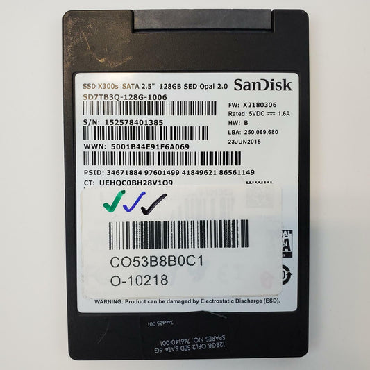 SanDisk SD7TB3Q-128G-1006 128GB 2.5" SATA Internal SSD | Grade A
