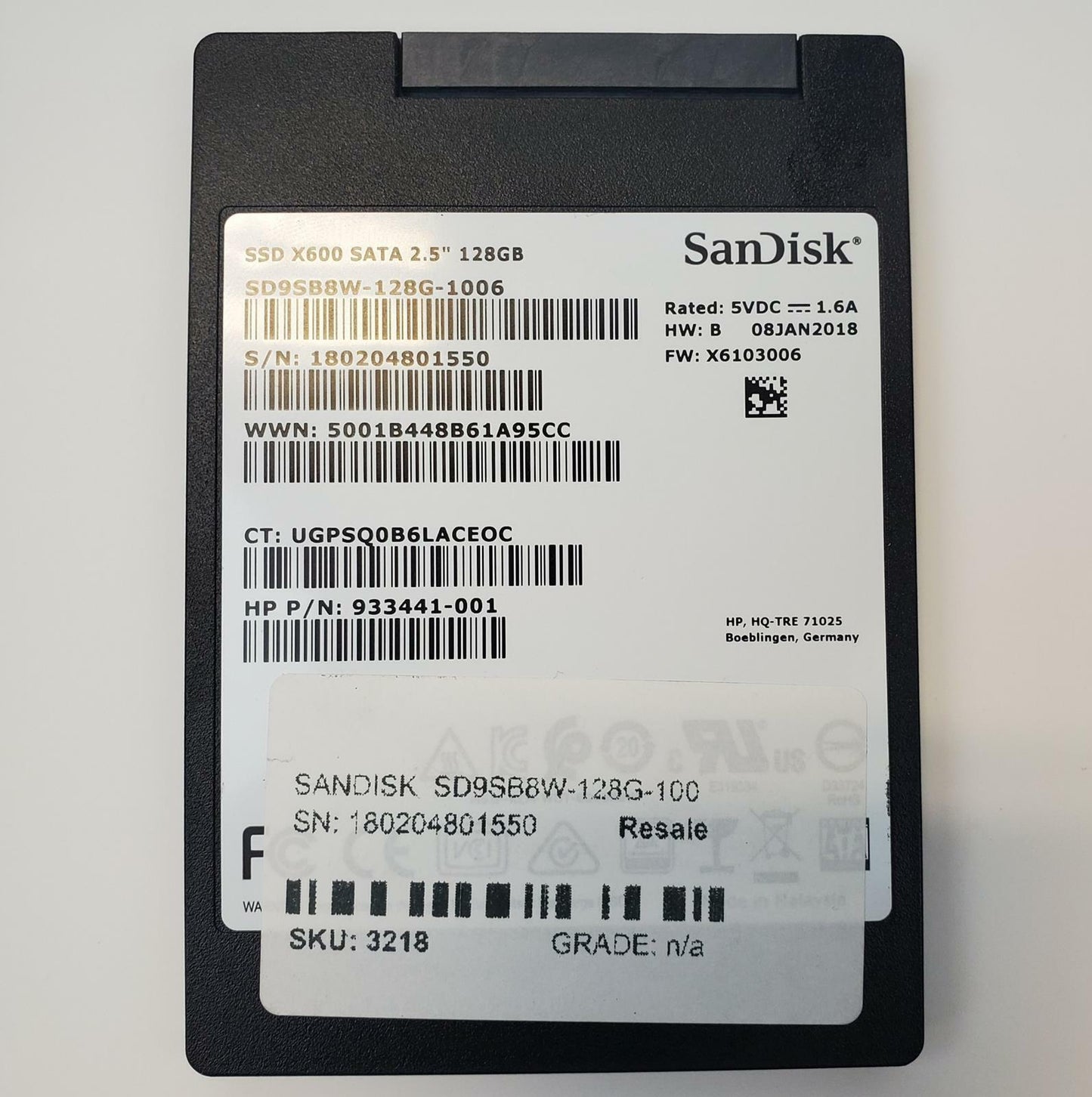 SanDisk SD9SB8W-128G-1006 128GB 2.5" SATA Internal SSD | Grade A
