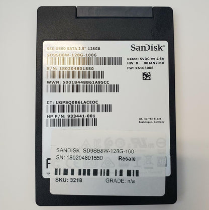 SanDisk SD9SB8W-128G-1006 128GB 2.5" SATA Internal SSD | Grade A