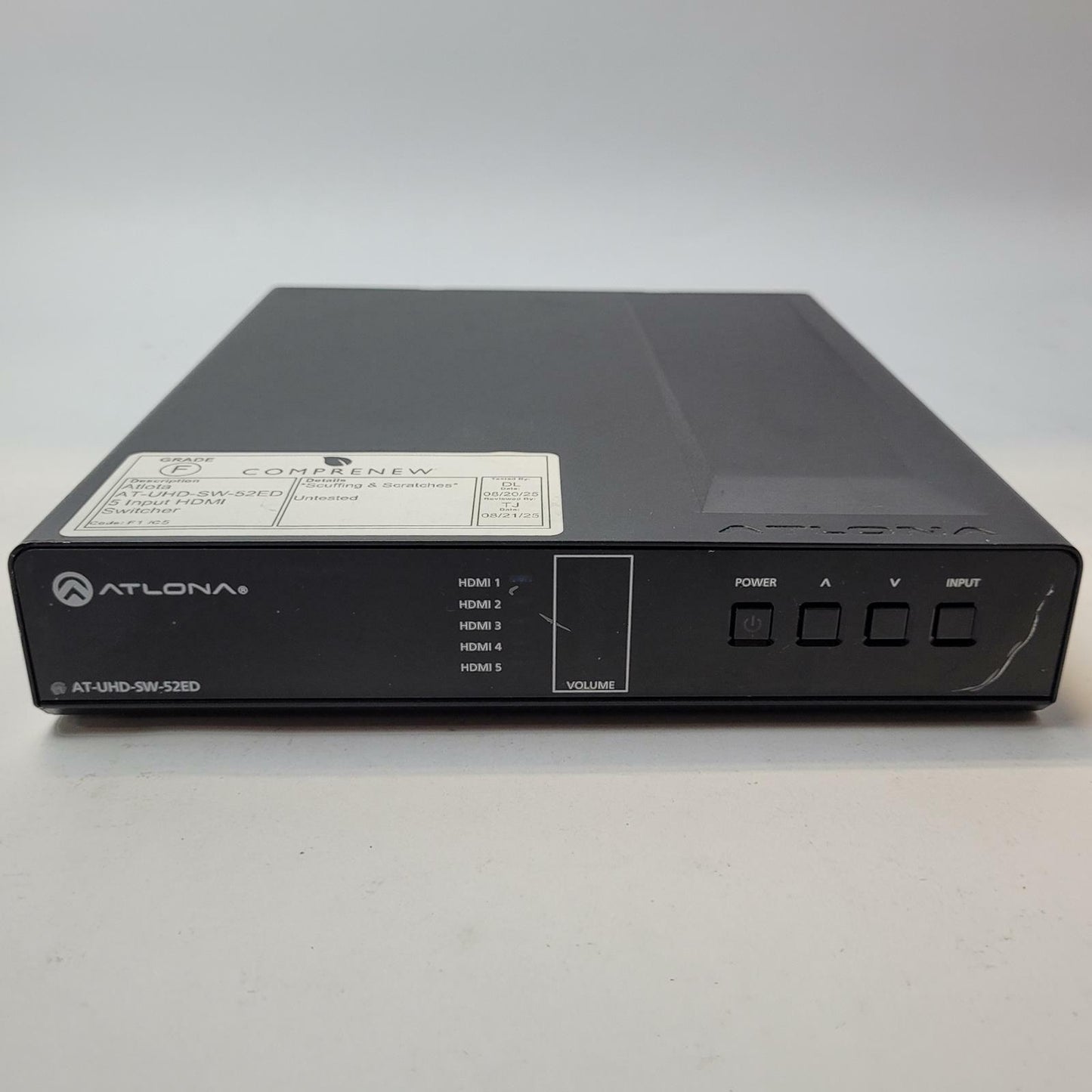 ATLONA AT-UHD-SW-52ED 5-Input HDMI Switcher | Grade F