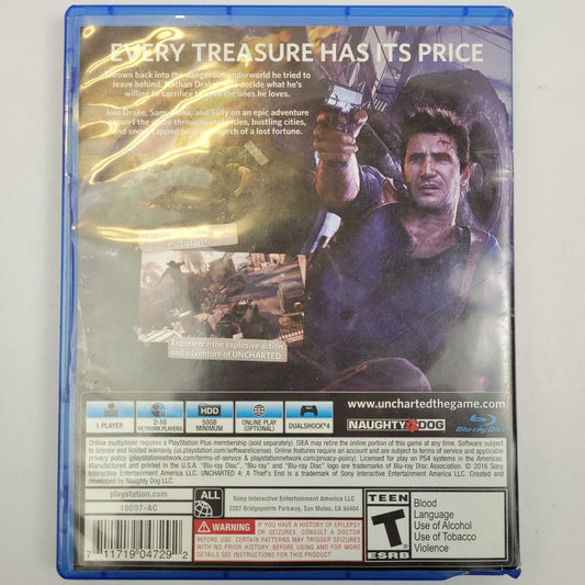 PS4 Game: Uncharted 4 A Thief's End | Grade B