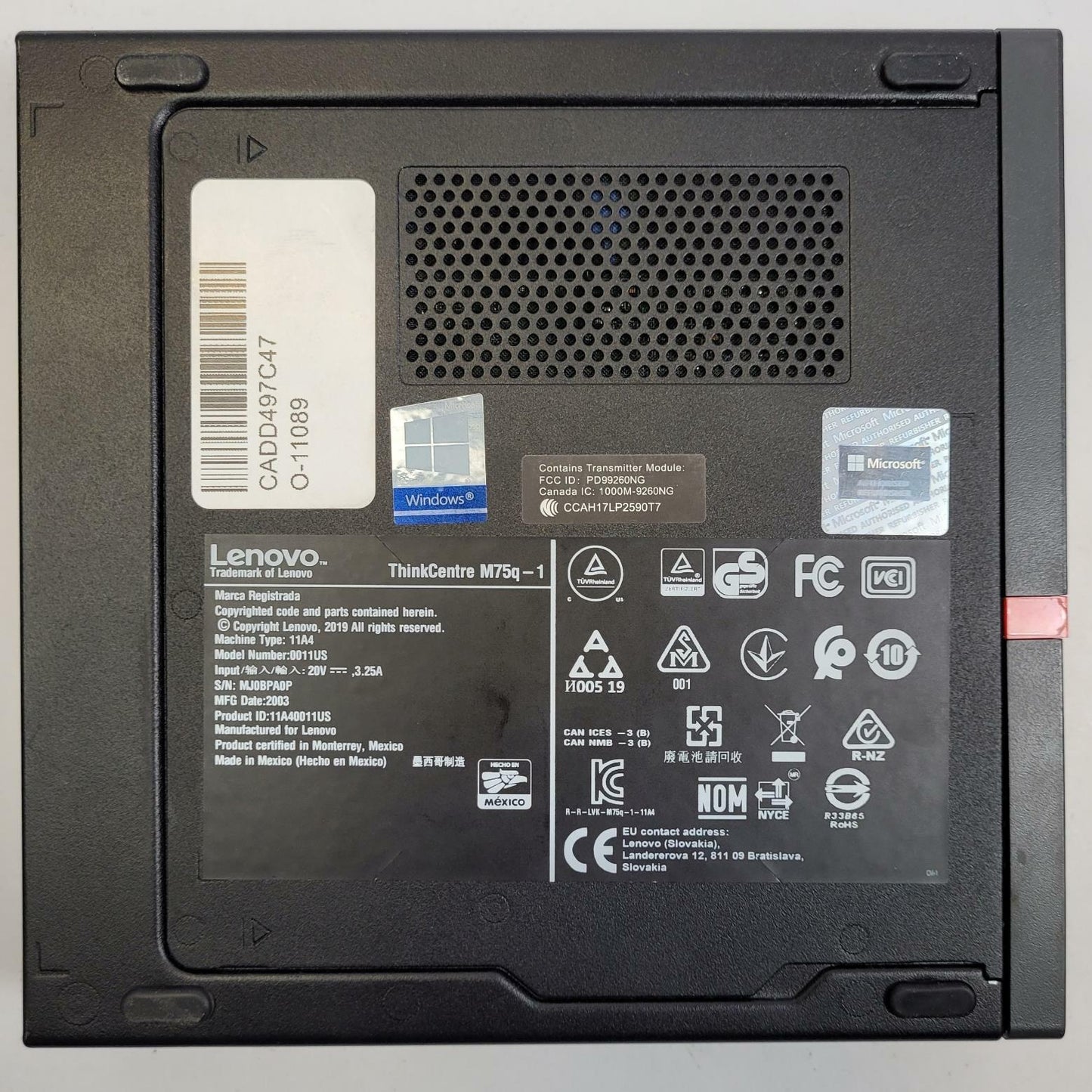 LENOVO THINKCENTRE M75Q-1 Win 11 R3 Pro 3200GE 16GB RAM 256GB SSD | Grade B