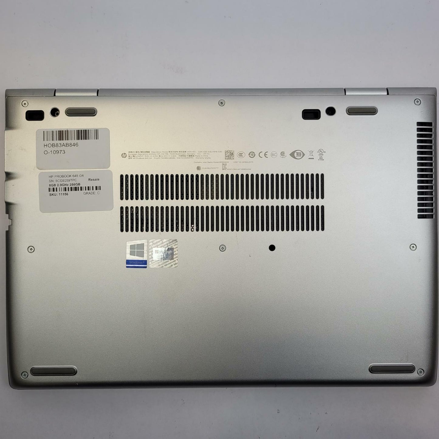 HP PROBOOK 645 G4 Win 11 Ryzen 5 Pro 2500U 8GB RAM 256GB SSD | Grade C | 11156