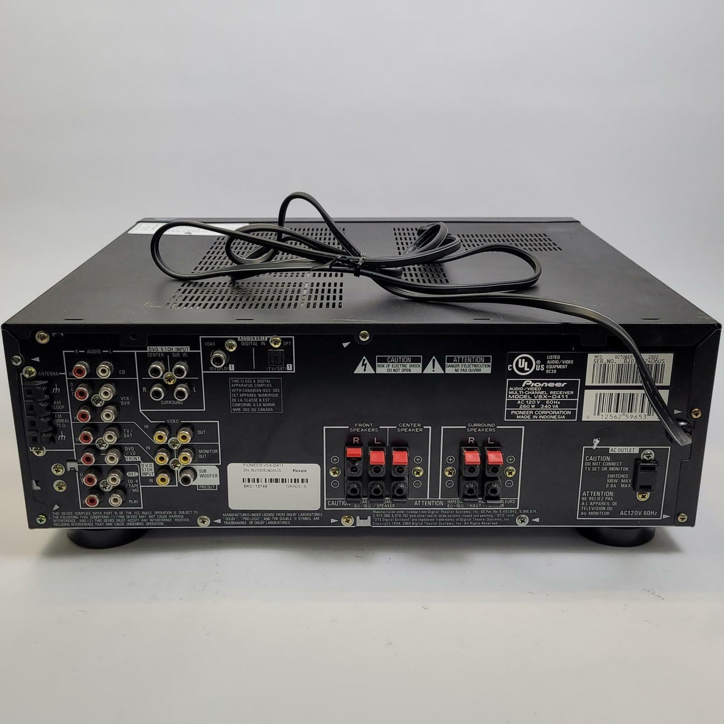 PIONEER VSX-D411 5.1 AV Surround Receiver | Grade B