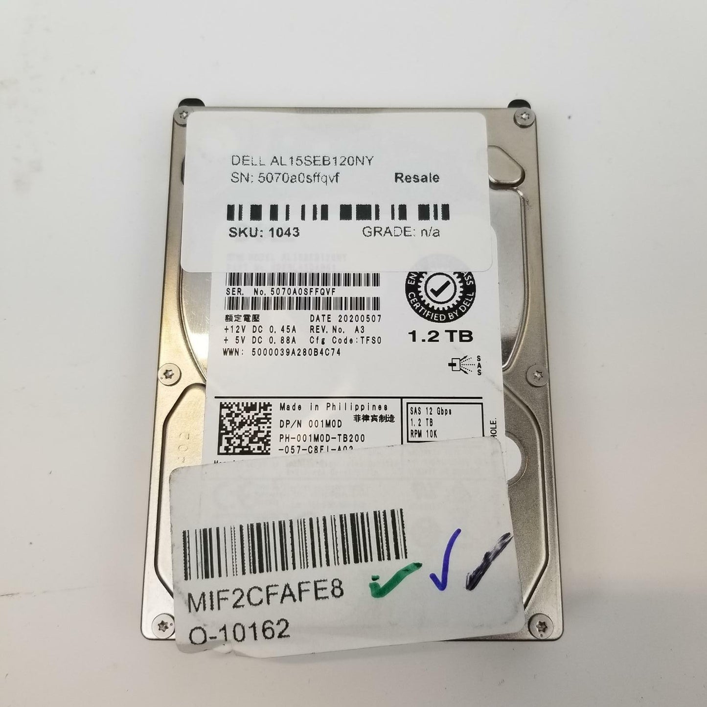 Dell 1.2TB 2.5" SAS Drive | Grade A