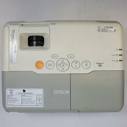EPSON POWERLITE 93+ Digital Projector | Grade B