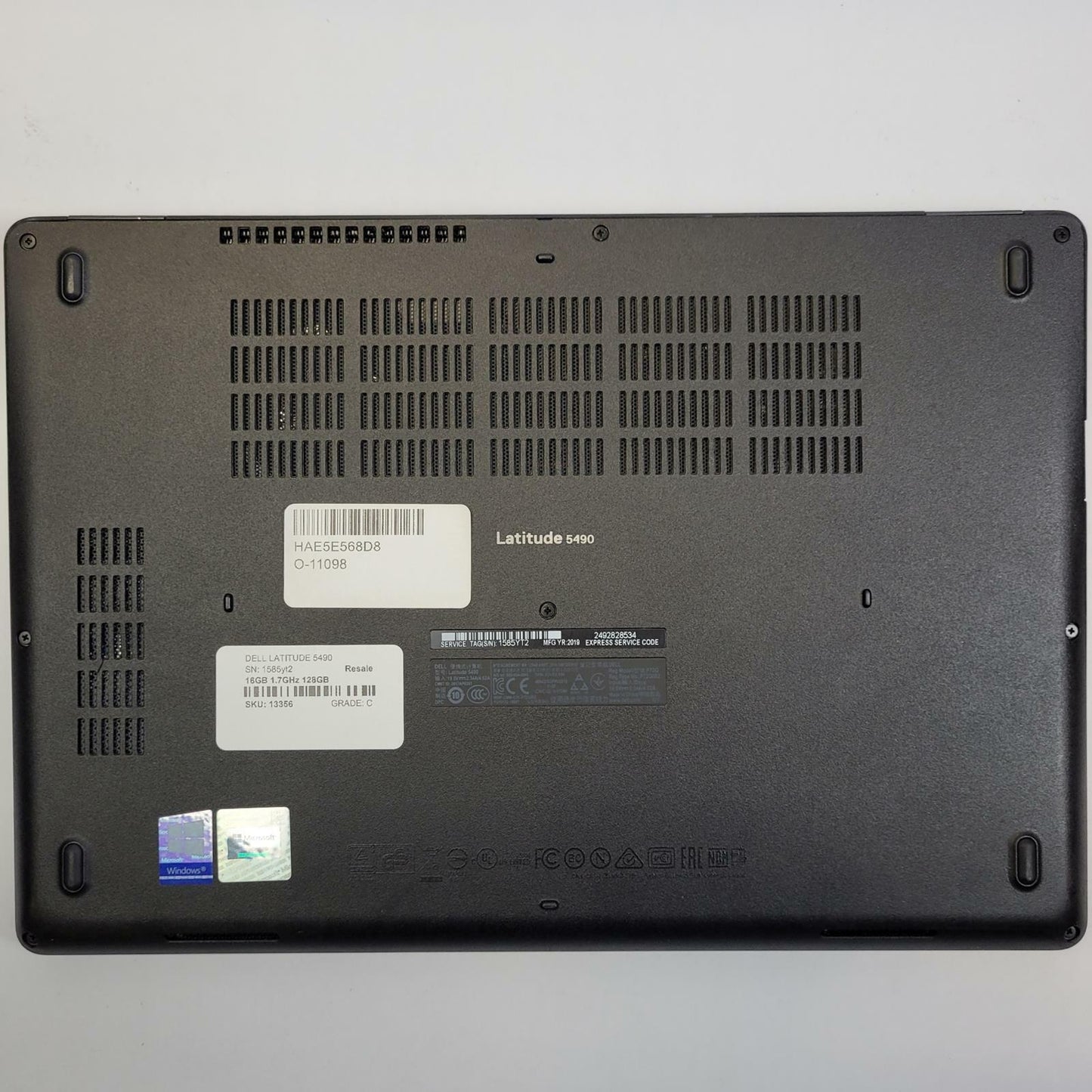 DELL LATITUDE 5490 Win 11 i5-8350U 16GB RAM 128GB M.2 | Grade C | 13356