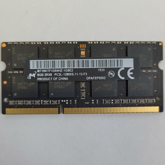 Assorted MICRON 8GB 1600 L SO-DIMM DDR3 RAM | Grade A