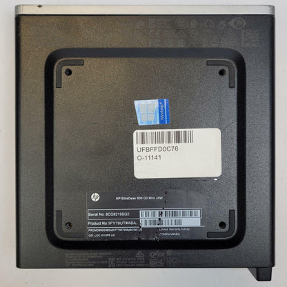 HP ELITEDESK 800 G3 MINI 35W No OS i7-7700T 8GB RAM 256GB 2.5" SSD | Grade C