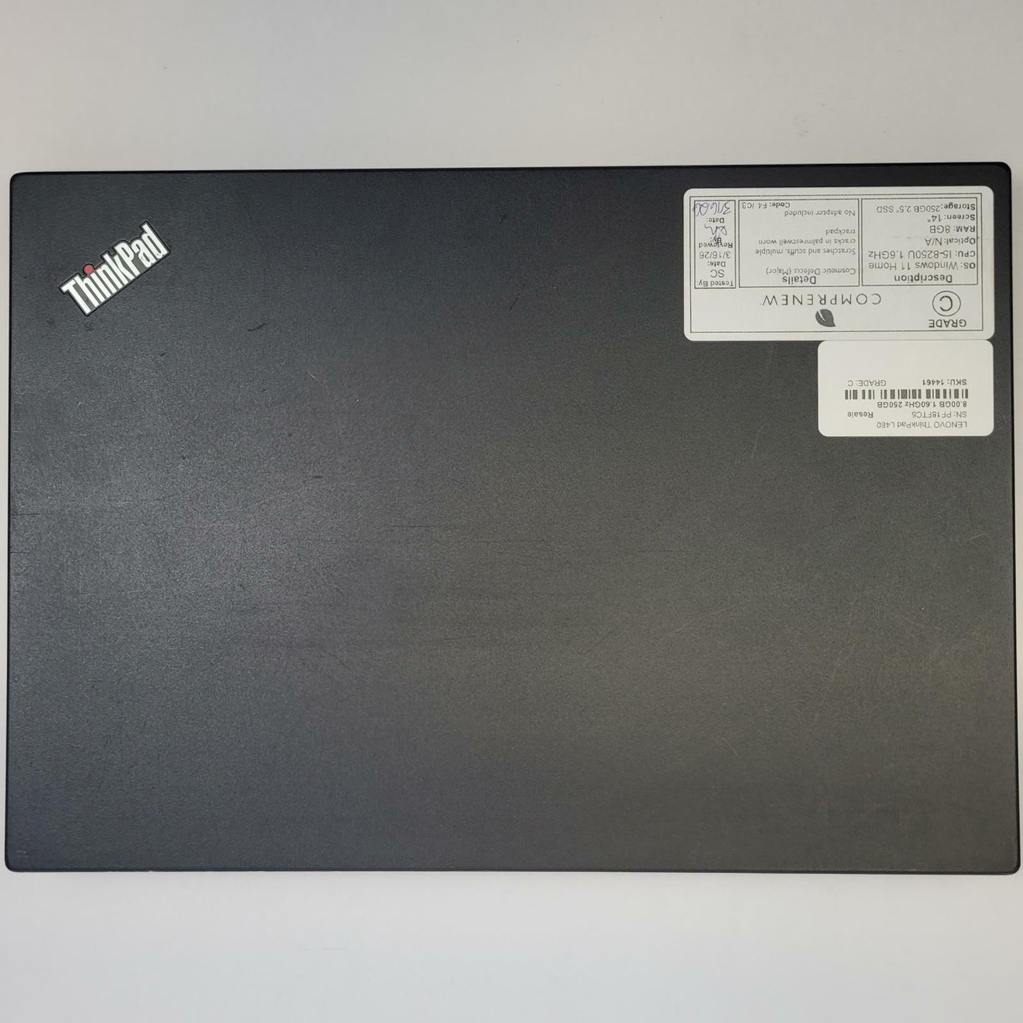 LENOVO ThinkPad L480 Win 11 Home i5-8250U 8GB RAM 250GB 2.5" SSD | Grade C