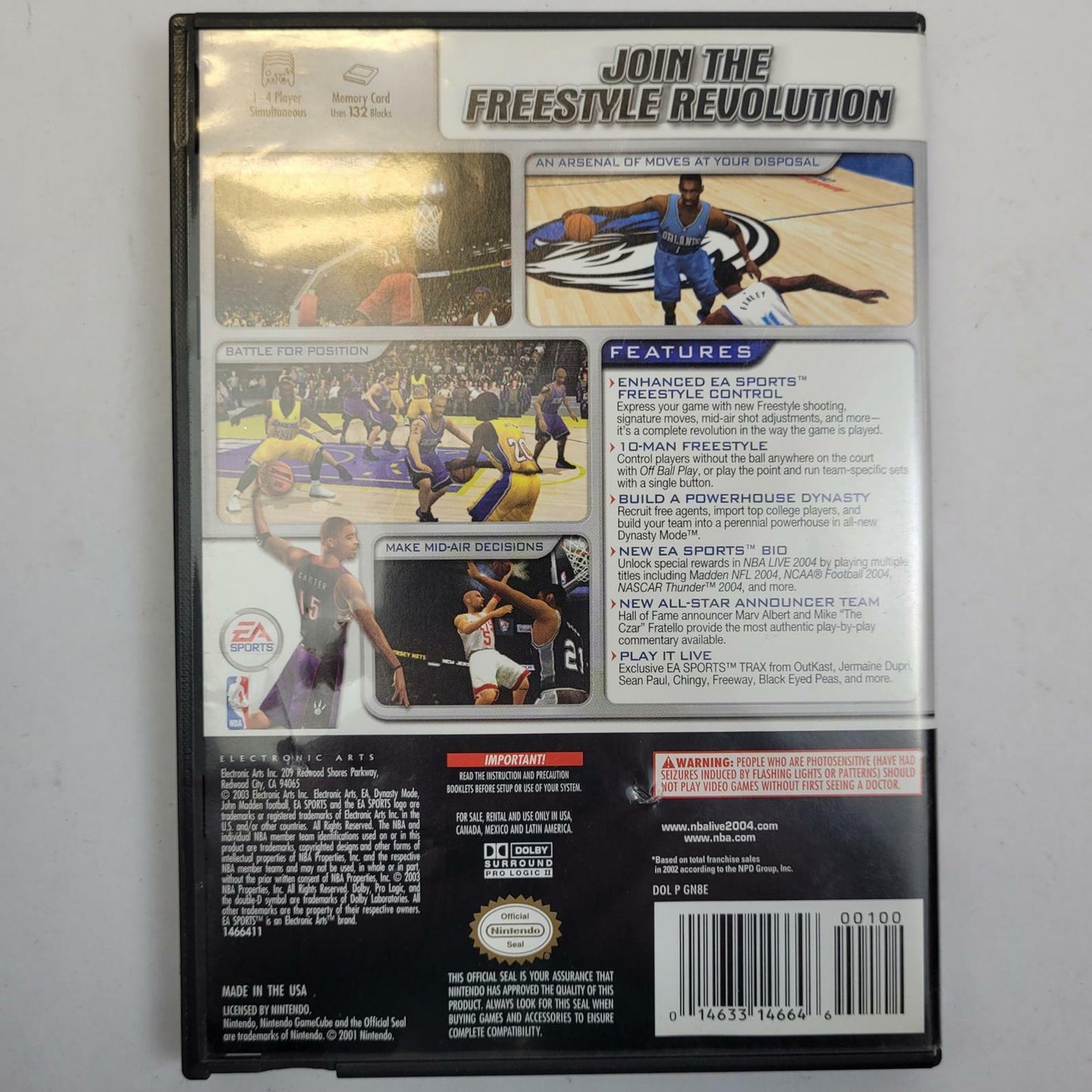 Nintendo GameCube NBA Live 2004 | Grade B