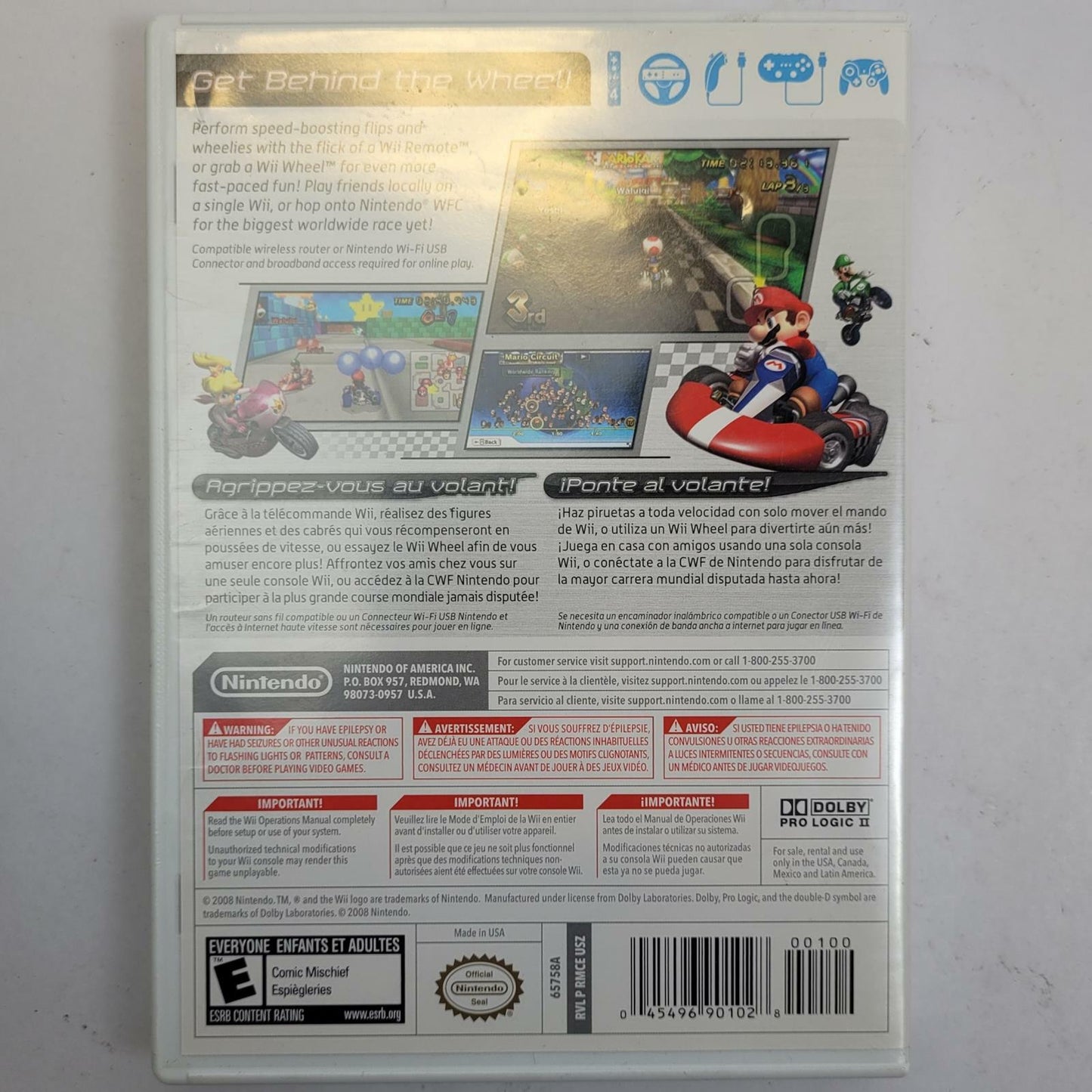 Nintendo Wii Mario Kart Wii with Steering Wheel | Grade B