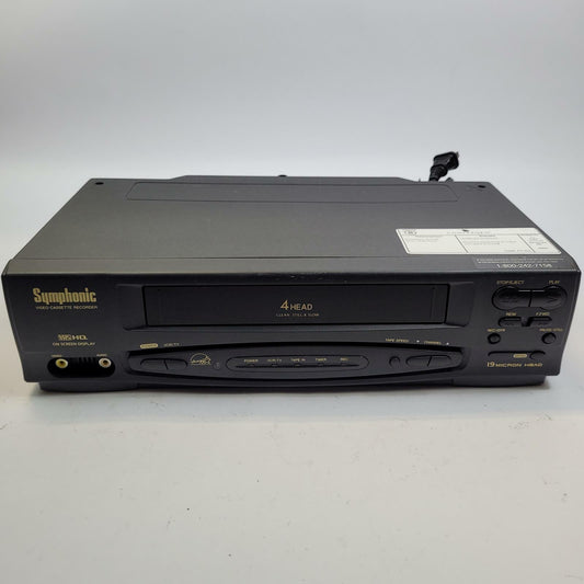 Symphonic SL240B 4-Head VHS VCR | Grade B