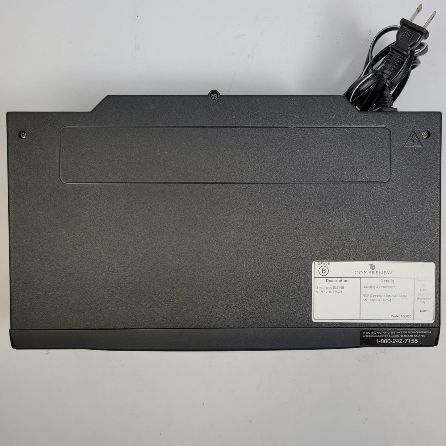 Symphonic SL240B 4-Head VHS VCR | Grade B