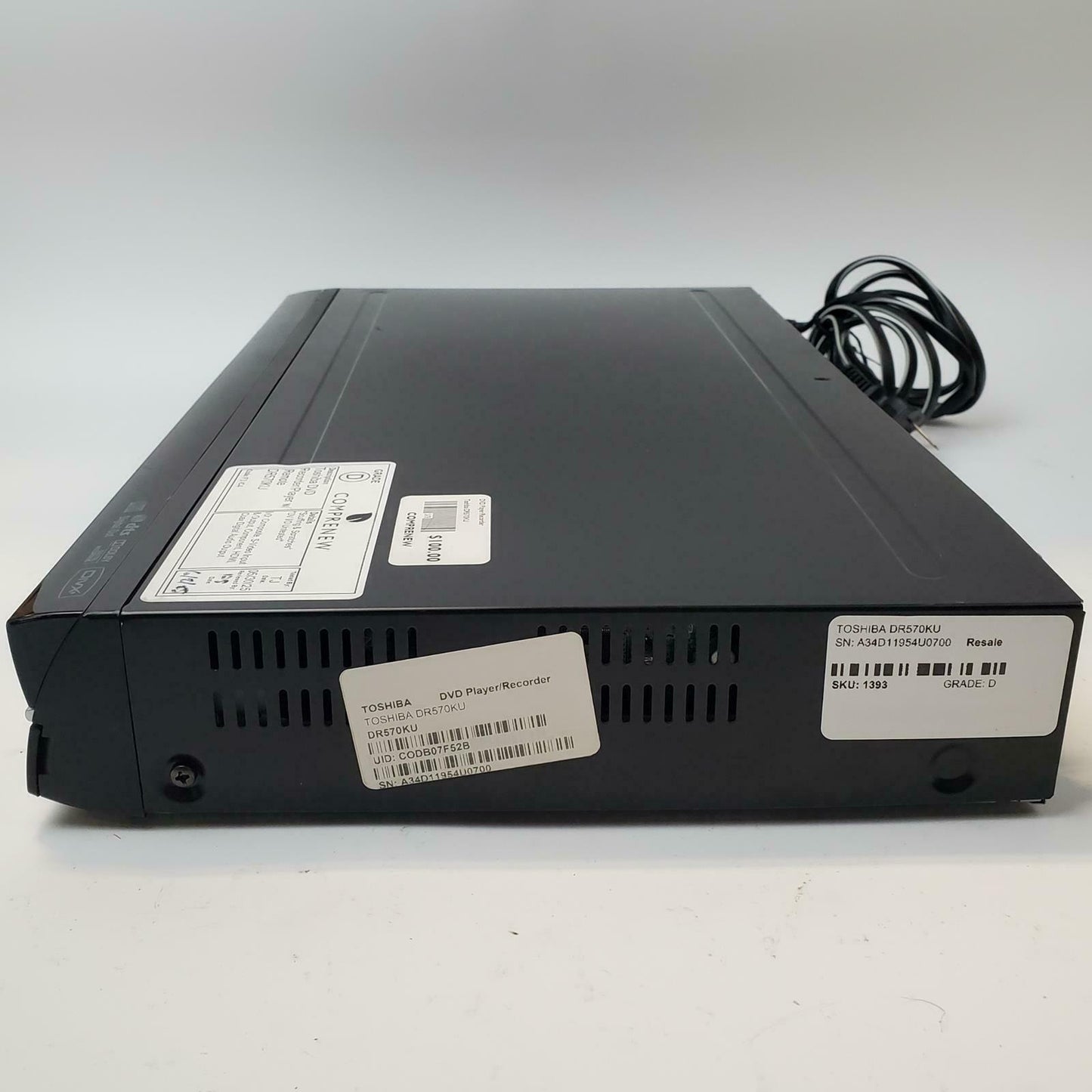 TOSHIBA DR570KU DVD Recorder/Player w/ Remote | Grade D
