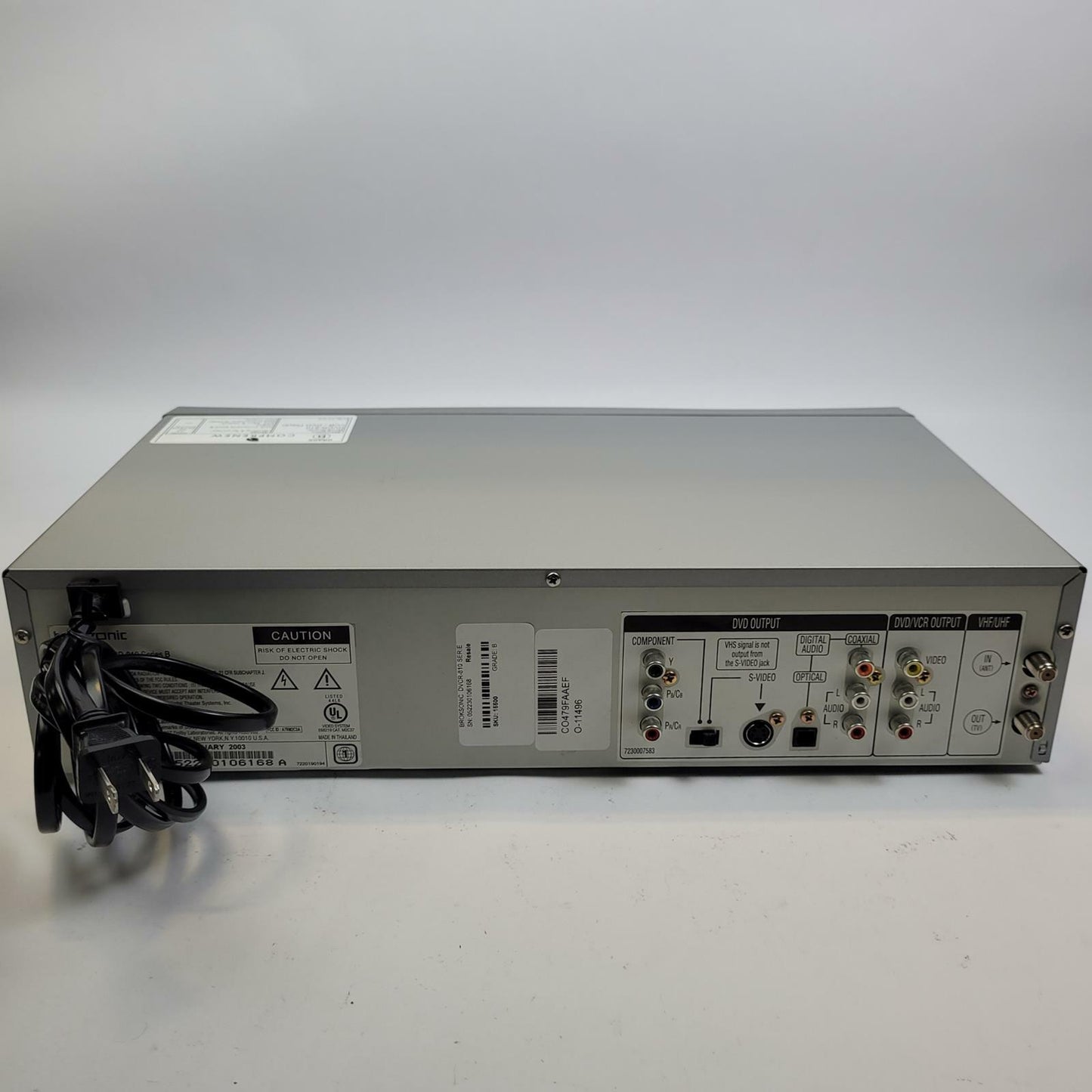 Broksonic DVCR-810 4-Head Hi-Fi Stereo DVD VCR Combo | Grade B