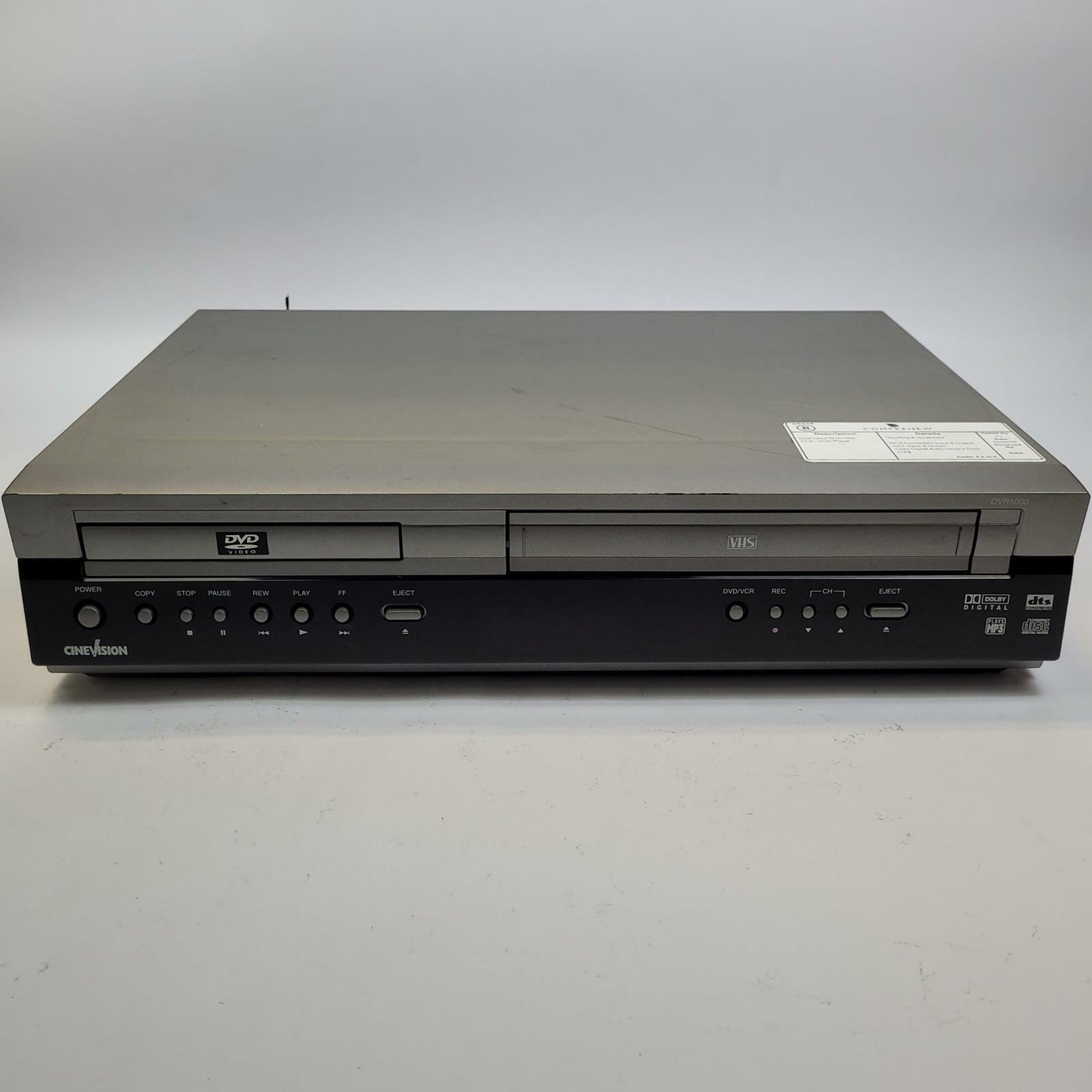 CineVision DVR1000 DVD and VHS VCR Combo Player | Grade B