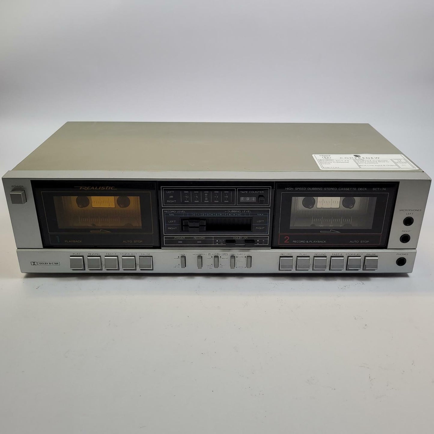 Realistic SCT-74 High Speed Dubbing Dual Cassette Deck | Grade D