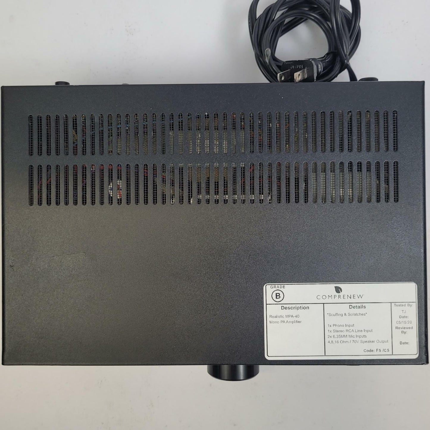 Realistic MPA-40 35-Watt PA Amplifier | Grade B