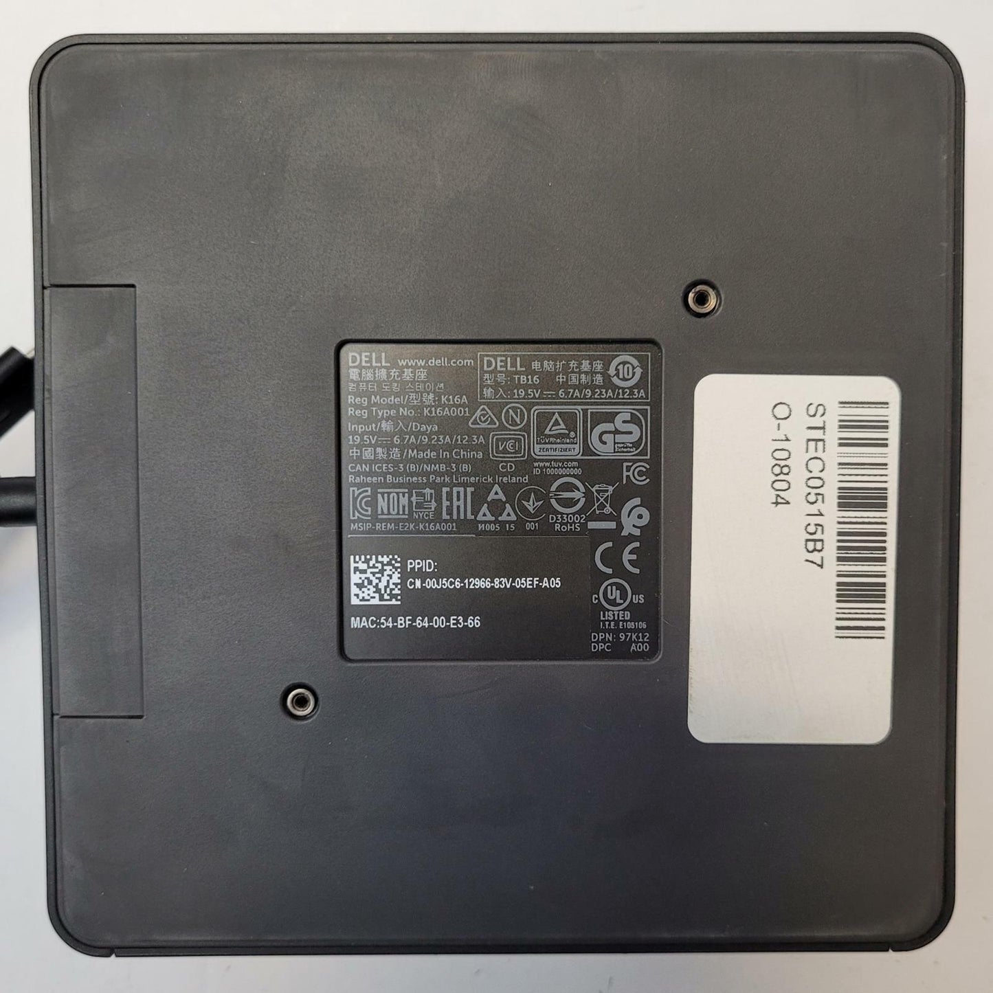 DELL TB16 Laptop Docking Station | Grade B