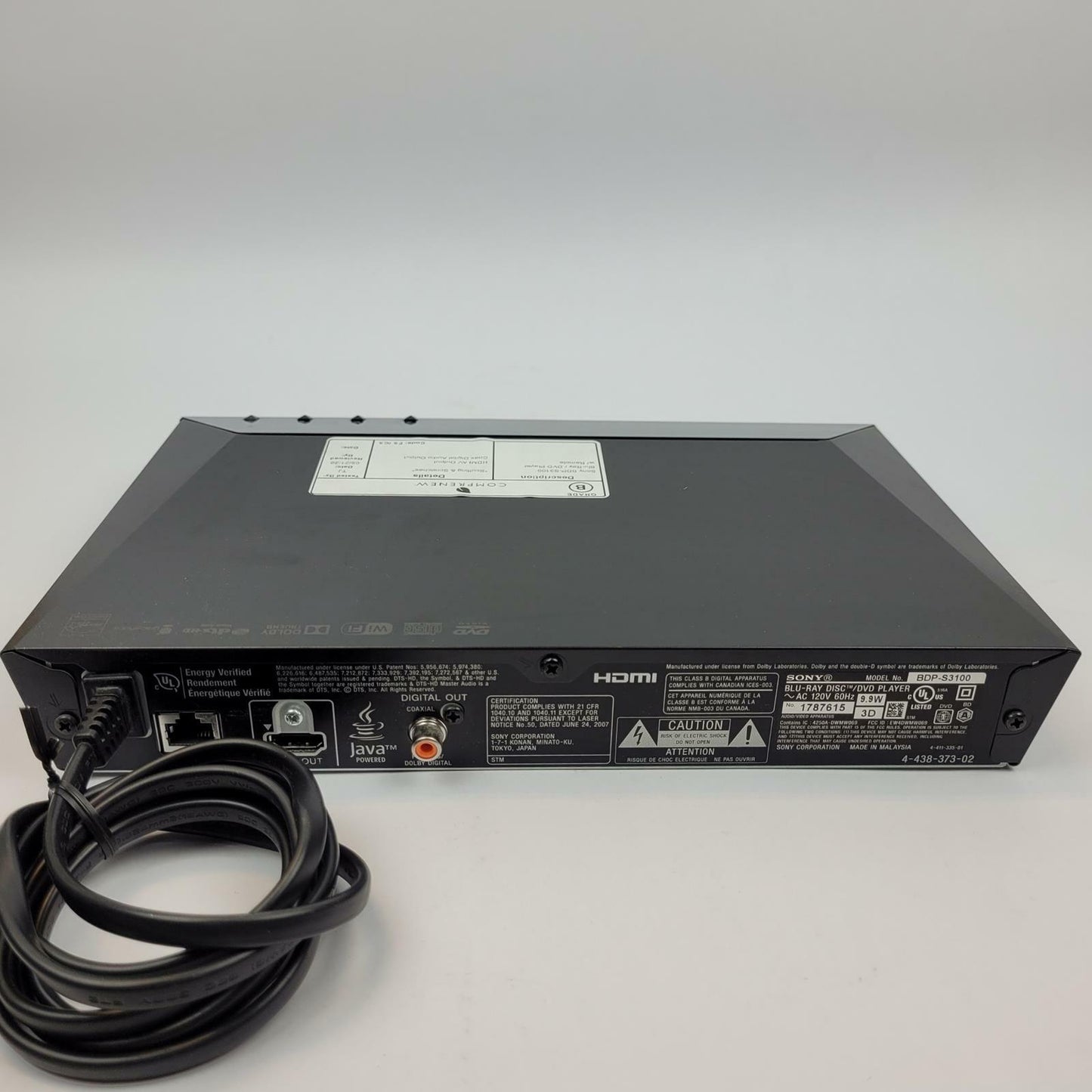 Sony BDP-S3100 Blu-Ray Disc Player | Grade B