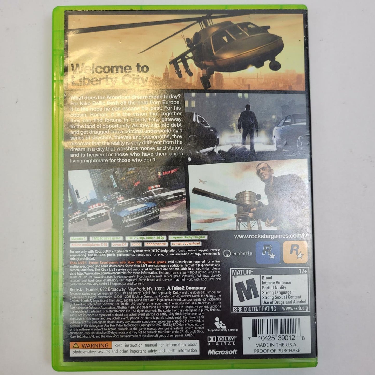 Xbox 360 Game: Grand Theft Auto IV | Grade B