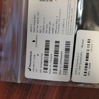 APPLE iPad Pro 9.7" MLRU2LL/A 32GB Tablet SPACE GRAY | Grade C | 14955