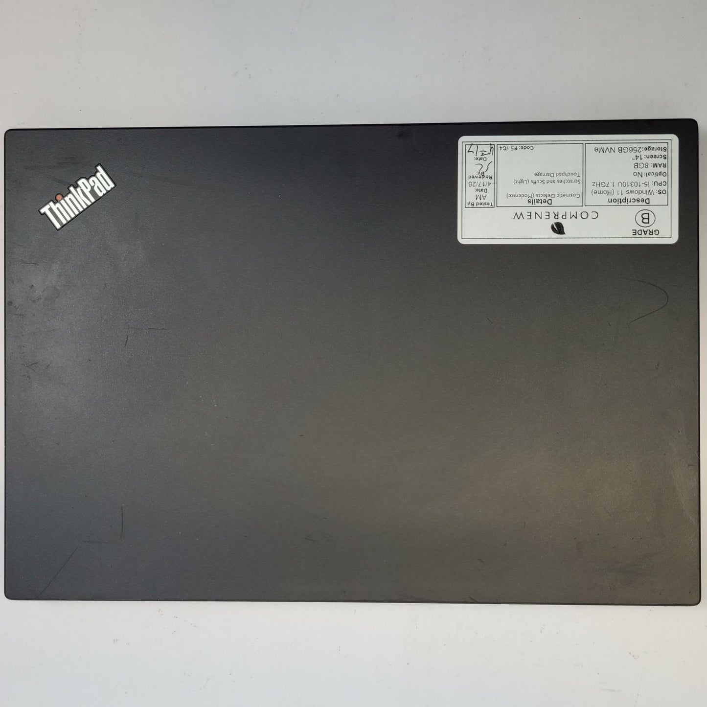LENOVO THINKPAD T14 G1 Win 11 i5-10310U 8GB RAM 256GB NVME | Grade B | 15367a