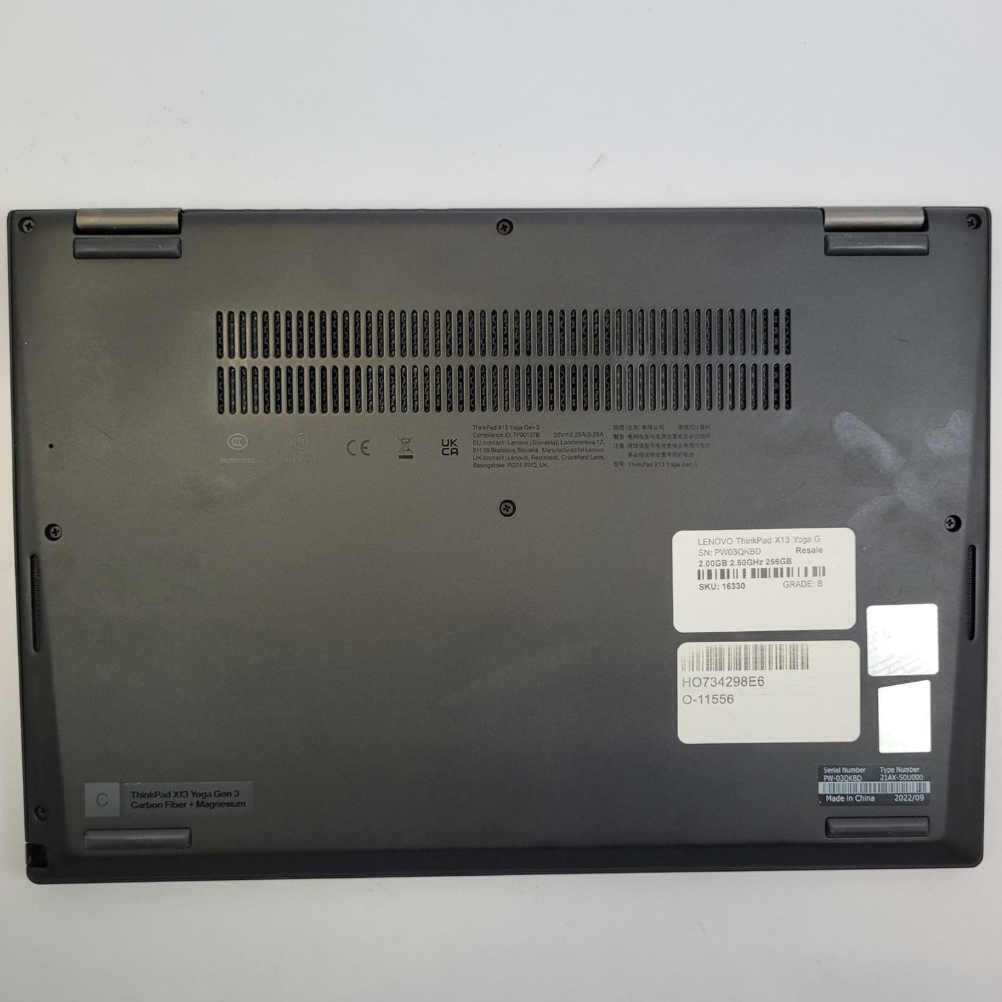 LENOVO ThinkPad X13 Yoga Gen 3 Win 11 i5-1245U 16GB RAM 256GB NVME | Grade B