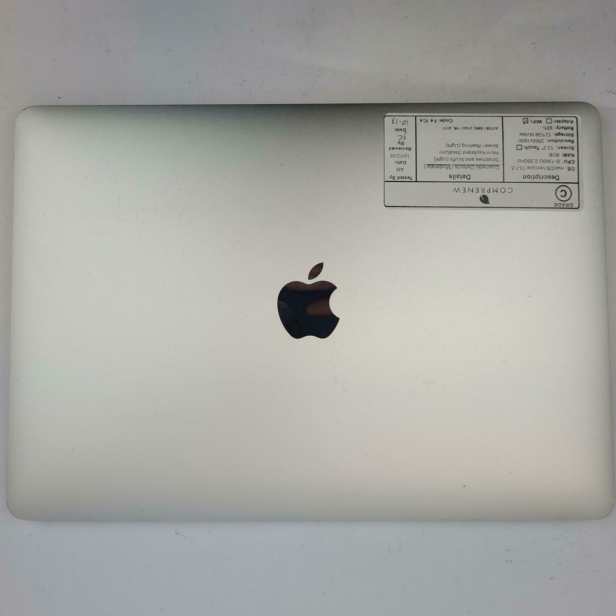 APPLE MacBook Pro A1708 MacOS Ventura i5-7360U 8.00GB RAM 121GB NVME | Grade A