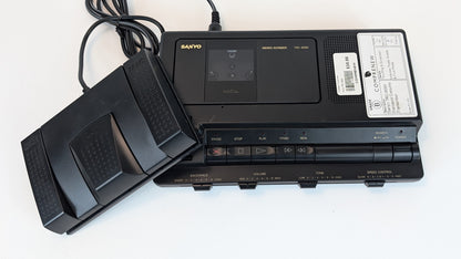 Sanyo TRC-8080 Standard Cassette Transcriber with Foot Pedal | Grade B