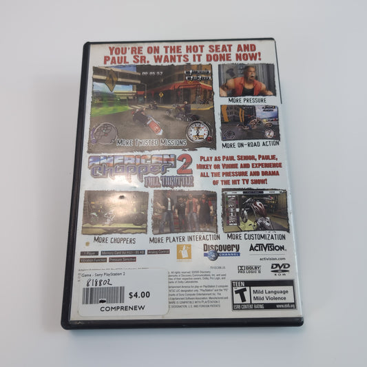 Sony PlayStation 2 Game - American Chopper 2 Full Throttle | Grade B