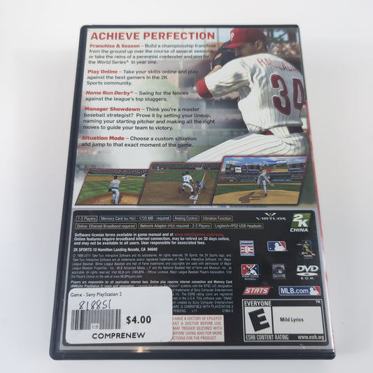 Sony PlayStation 2 Game - Major League Baseball 2K11 | Grade B