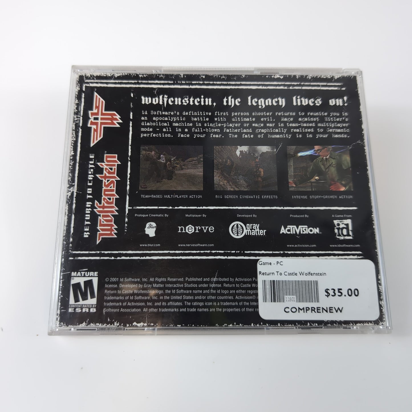 PC Game - Return To Castle Wolfenstein | Grade B