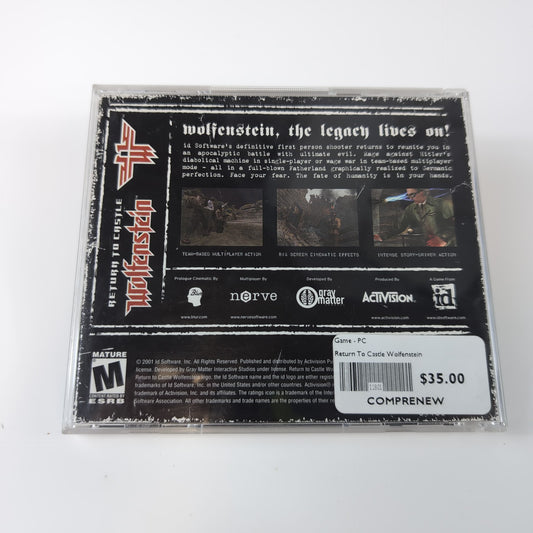 PC Game - Return To Castle Wolfenstein | Grade B