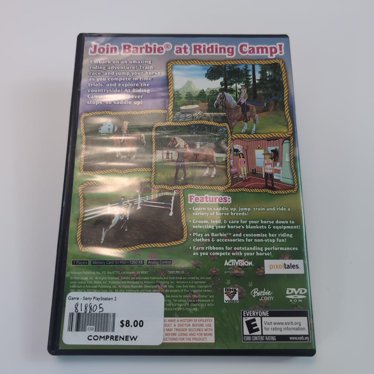 Sony PlayStation 2 Game - Barbie Horse Adventures: Riding Camp | Grade B