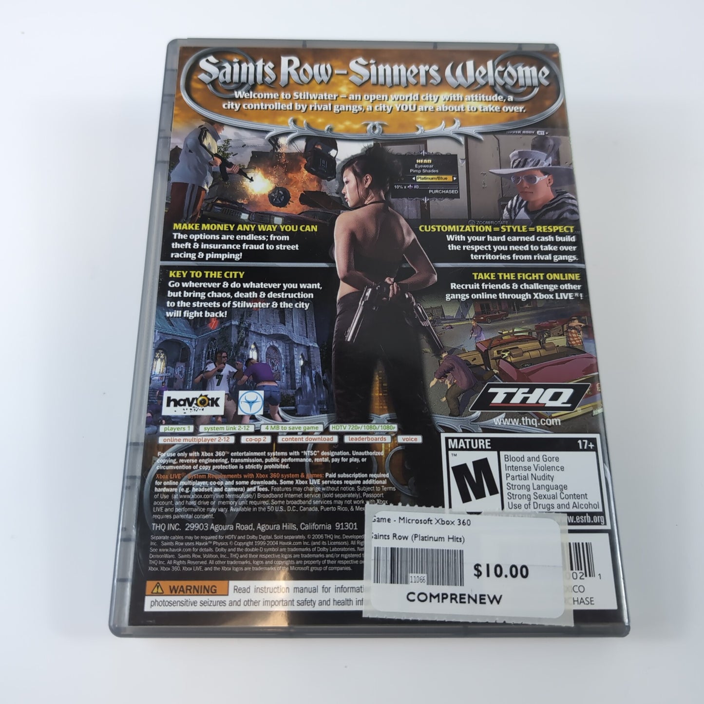 Microsoft Xbox 360 Game - Saints Row (Platinum Hits) | Grade B