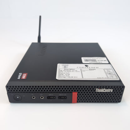 Lenovo ThinkCentre M625q USFF Win 10 Citi A9-9420e R5 1.8GHz/16GB/128GB M.2 | Grade B